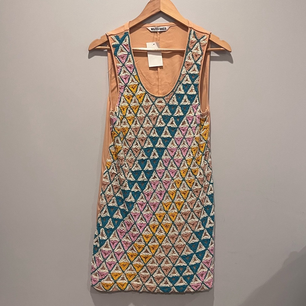 NEVER WORN! Walter Baker - Multi Color Beaded Shift Dress